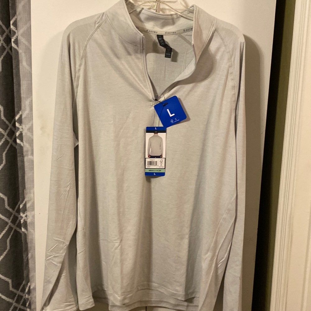 SOYBU Men Sweater Light Gray Size L NWT